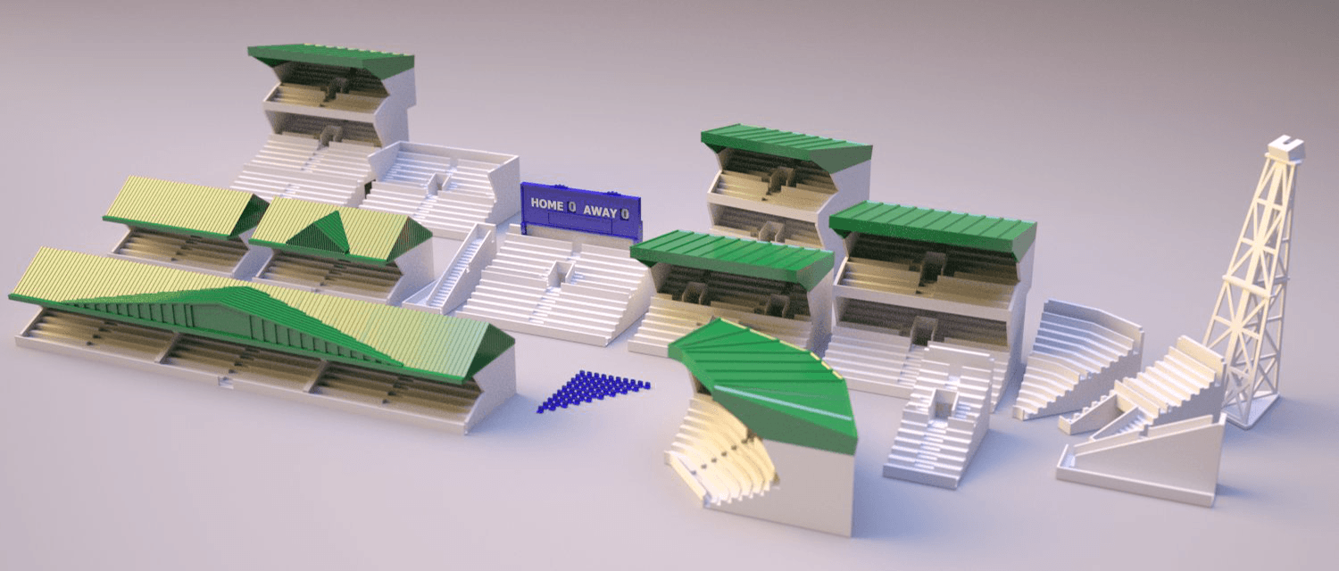 3D Printed Modular Stadium | Funatic Games 3D Printed Modular Stadium — article image 3 of 7 related to FlicKick Table Soccer by Funatic Games