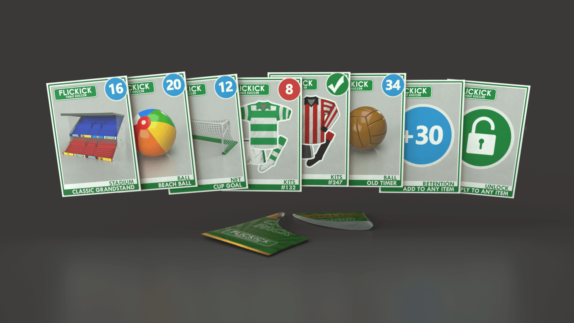 FlicKick: Monetization - Cosmetics & Unlockables | Funatic Games FlicKick: Monetization - Cosmetics & Unlockables — cover image from Funatic Games featuring FlicKick Table Soccer